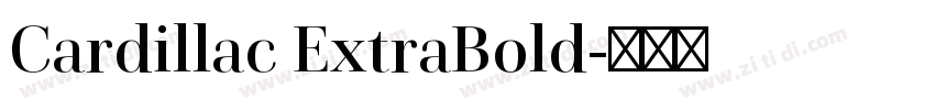Cardillac ExtraBold字体转换